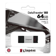 pendrive kingston datatraveler 80 64gb - usb 3.2 gen 1 / usb-c p/n dt8064gb