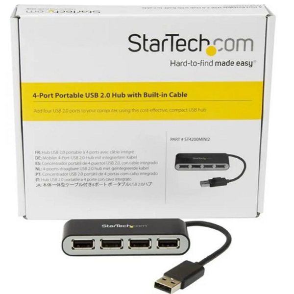 HUB USB STARTECH  2.0 4 PUERTOS P/N ST4200MINI2