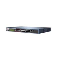 SWITCH HIKVISION CONMUTADOR SIN GESTIONAR 24 X 10/100 (8 POE) + 2 X GIGABIT SFP (ENLACE ASCENDENTE) SOBREMESA - POE+ (370 W) P/N DS-3E0326P-E