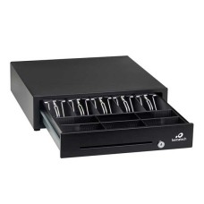 GAVETA DE DINERO BEMATECH NEGRO RJ-12 - CABLE UNIVERSAL INCLUIDO - COMPATIBLE CON IMPRESORAS EPSON Y STAR - 5 BILLETES 6 MONEDEROS DIMENSIONES 16