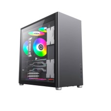 GABINETE GAMER GAMEMAX SPARK PRO BLACK SIN FUENTE