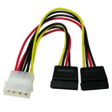 cable y splitter sata de 1 molex a 2 sata