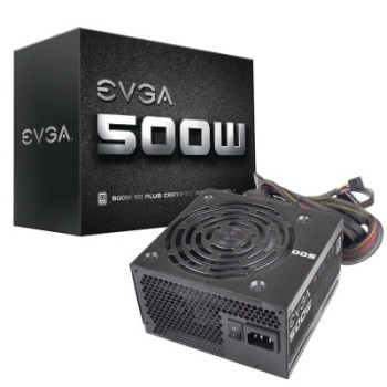 FUENTE DE PODER EVGA 500W CERTIFICADA 80 PLUS P/N 100-W1-0500-KR