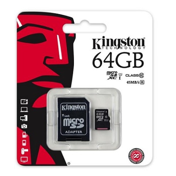 MEMORIA MICROSD 64GB KINGSTON P/N SDC10G2/64GB