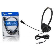 audifono con microfono xtech black p/n xts-220
